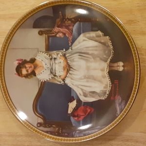 Knowles..Norman Rockwell's  "Waiting at the Dance" Ltd Ed Plate 1544K Certified